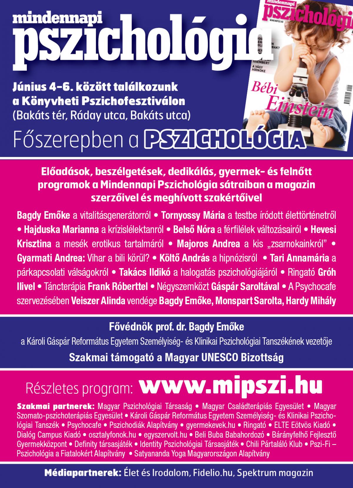 Könyvheti PszichoFesztivál - június 4-5-6
